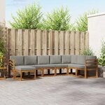 vidaXL Ensemble de canapés d'extérieur 8 pc Gris Naturel et Clair