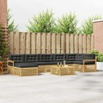 vidaXL Ensemble de canapés d'extérieur 8 Pièces Blanc et anthracite