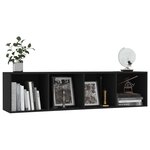 vidaXL Bibliothèque/Meuble TV Noir 143x30x36 cm