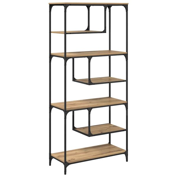 vidaXL Bibliothèque chêne artisanal 81 x 36 x 176 cm Bois d'ingénierie