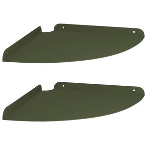 vidaXL Étagère Flottante d'Angle 2 pc Vert olive 30 x 30 x 2 cm