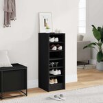 vidaXL Armoire à chaussures Noir 31 5x35x90 cm Bois d'ingénierie