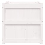 vidaXL Jardinières 2 Pièces blanc bois de pin massif