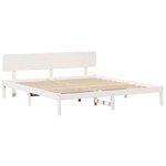 vidaXL Cadre de lit Blanc 180 x 200 cm Bois massif en pin