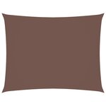 vidaXL Voile de parasol tissu oxford rectangulaire 4x6 m marron