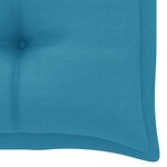 vidaXL Banc de jardin avec coussin bleu clair 112 cm Bois de teck