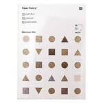 10 feuilles de papier pailleté A4 - doré et argenté