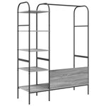 vidaXL Porte-vêtements avec étagères Gris Sonoma 120x44x160 cm Bois d'ingénierie