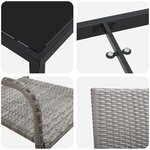 vidaXL Ensemble de salle à manger pour jardin 7 Pièces Gris Poly rotin