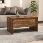 vidaXL Table basse chêne fumé 80x50x42 5 cm bois d'ingénierie