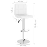 vidaXL Tabouret de bar Blanc Similicuir