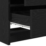 vidaXL Table de Toilette 3 Pièces Noir 40 x 41 x 135 cm Bois d'ingénierie