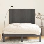 vidaXL Tête de lit murale Gris 146 5x3x110 cm Bois massif de pin