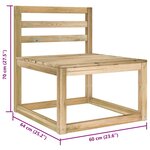 vidaXL Salon de jardin 2 Pièces Bois de pin imprégné de vert