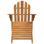 vidaXL Chaises de jardin Adirondack et repose-pieds 2 Pièces teck solide
