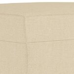 vidaXL Repose-pied Crème 60x50x41 cm Tissu