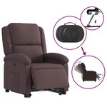 vidaXL Fauteuil inclinable électrique marron foncé tissu