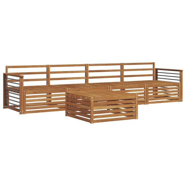 vidaXL Ensemble de canapés d'extérieur 5 pc Naturel