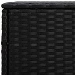 vidaXL Tables d'appoint de jardin 3 Pièces noir résine tressée