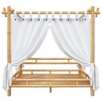 vidaXL Lit à baldaquin 180x200 cm Bambou