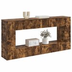 vidaXL Table console Chêne Fumé 155 x 29 x 74 cm Bois d’ingénierie