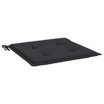 vidaXL Coussins de chaise jardin lot de 4 noir 40x40x4 cm tissu oxford