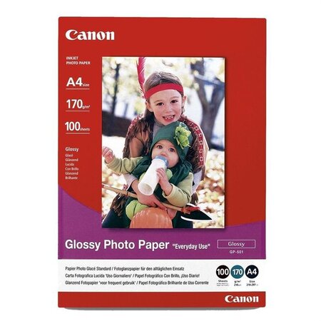 Canon pack de 1  papier photo inkjet brillant 210g/m2 - gp-501 -  a4 - 100 feuilles