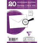 Enveloppe doublée gris 114x162 80g paquet de 20 CLAIREFONTAINE