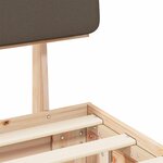 vidaXL Cadre de lit avec tête de lit rembourrée Taupe 150 x 200 cm