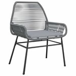 vidaXL Ensemble à manger jardin coussins 9 Pièces gris poly rotin verre