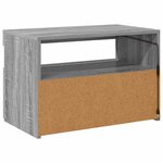 vidaXL Meuble TV avec lumières LED Sonoma gris 60x35x40 cm
