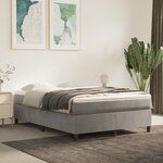 vidaXL Cadre de lit sans matelas gris clair 140x190 cm velours