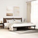 vidaXL Cadre de lit en métal sans matelas chêne marron 180x200 cm