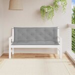 vidaXL Coussin de banc de jardin gris 150x(50+50)x7 cm tissu oxford