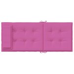 vidaXL Coussins de chaise à dossier haut lot de 2 rose tissu oxford