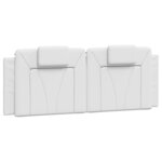 vidaXL Coussin de tête de lit Viana blanc 140 cm similicuir