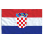 vidaXL Drapeau de la Croatie et mât 5 55 m Aluminium