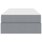 vidaXL Lit avec rangement et matelas Gris clair 90 x 200 cm Polyester
