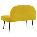 vidaXL Banc rembourré avec dossier Jaune 110 x 60 x 76 cm Velours