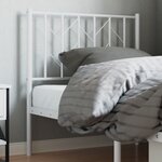 vidaXL Tête de lit métal blanc 80 cm