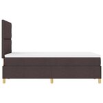 vidaXL Lit à ressorts avec matelas Marron foncé 120 x 200 cm tissu