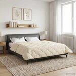 vidaXL Duvet complet toute l'année Matelassé Crème 220 x 260 cm