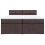 vidaXL Sommier à lattes de lit avec matelas Marron foncé 200x200 cm