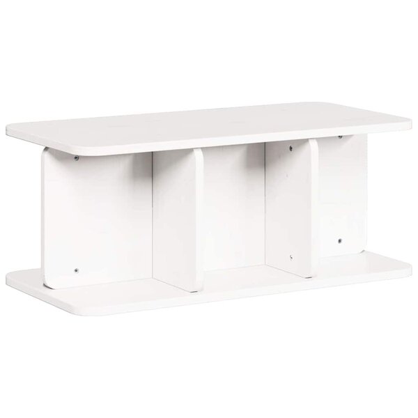 vidaXL Table basse Blanc 80 x 39 5 x 33 5 cm Bois massif en pin