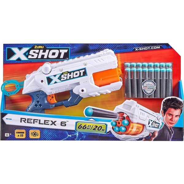 Zuru 36433 rot - XSHOT - Excel Reflex 6 Blaster avec fléchettes