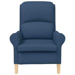 vidaXL fauteuil Bleu 76 x 94 x 102 cm Tissu Sharpa