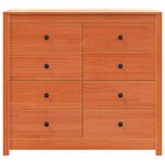 vidaXL Armoire latérale cire marron 100x40x90 cm bois de pin massif