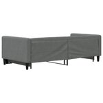 vidaXL Lit de jour avec lit gigogne gris foncé 100x190 cm tissu