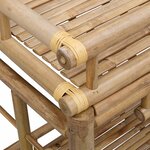vidaXL Chariot à vin avec roues Naturel 85 x 50 x 93 cm Bambou