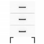 vidaXL Table de chevet blanc 40x40x66 cm bois d'ingénierie